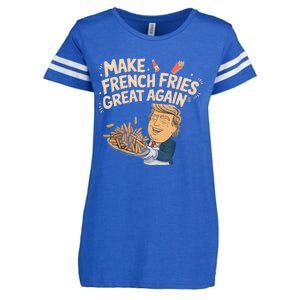 Make French Fries Great Again Slogan Enza Ladies Jersey Football T-Shirt