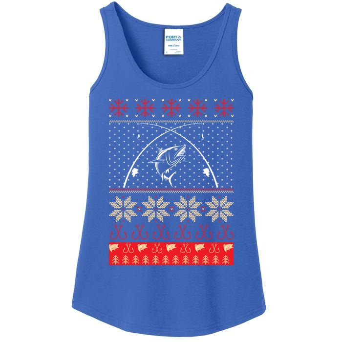 Merry Fishmas Funny Christmas Xmas Funny Gift For Fishers Fishing Gift Ladies Essential Tank