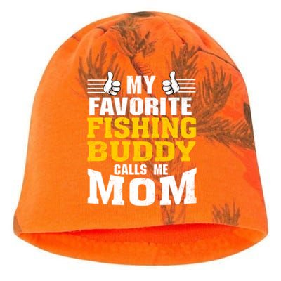 My Favorite Fishing Buddy Calls Me Mom Gift Kati - Camo Knit Beanie