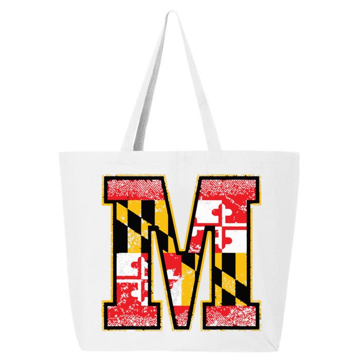 Maryland Flag For Girl Women Vintage Maryland 25L Jumbo Tote