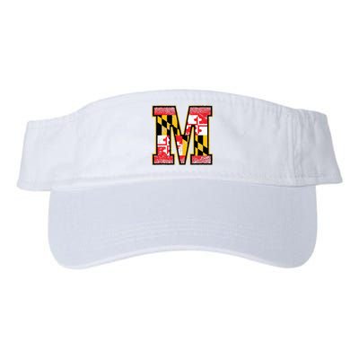 Maryland Flag For Girl Women Vintage Maryland Valucap Bio-Washed Visor