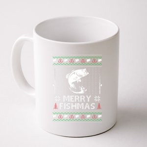 Merry Fishmas Funny Xmas Gift For Dad Fishing Ugly Christmas Cute Gift Coffee Mug