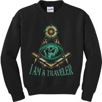 Masonic Freemasonry Fraternal Square Compass I Am A Traveler Kids Sweatshirt