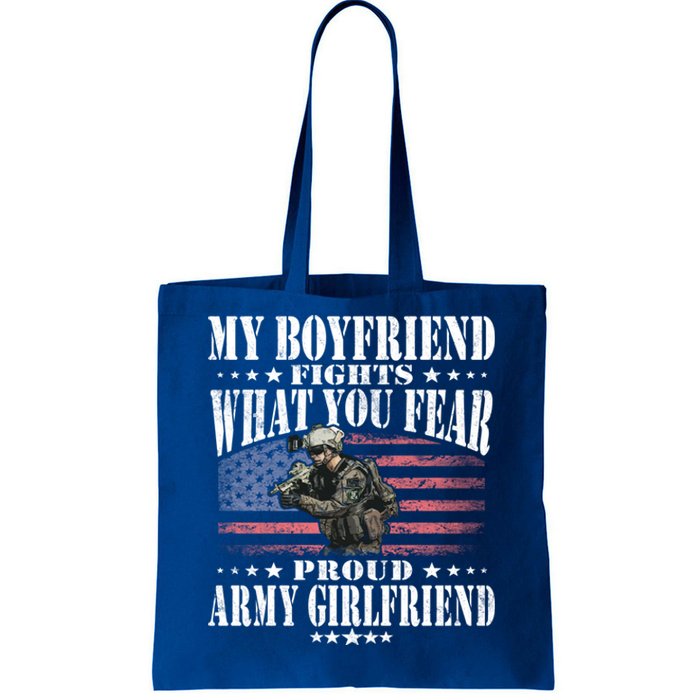 My Friend Fights What You Fear Proud Army Friend Gift Tote Bag