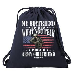 My Friend Fights What You Fear Proud Army Friend Gift Drawstring Bag