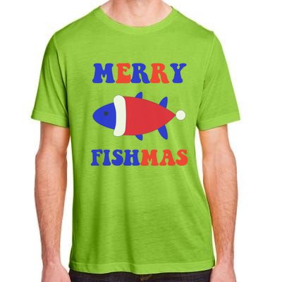 Merry Fishmas Funny Christmas Fishing Xmas Great Gift Adult ChromaSoft Performance T-Shirt