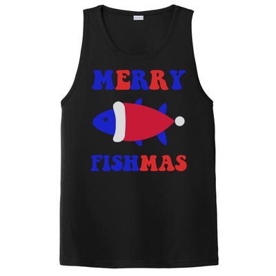 Merry Fishmas Funny Christmas Fishing Xmas Great Gift PosiCharge Competitor Tank