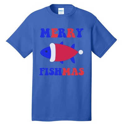 Merry Fishmas Funny Christmas Fishing Xmas Great Gift Tall T-Shirt