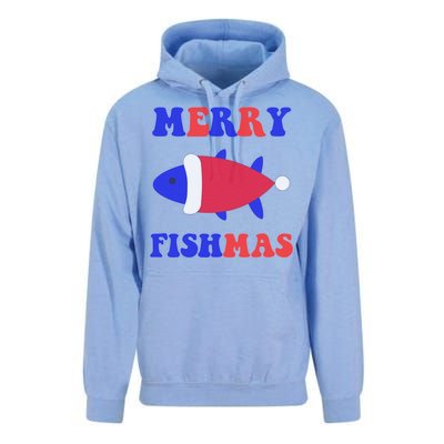 Merry Fishmas Funny Christmas Fishing Xmas Great Gift Unisex Surf Hoodie