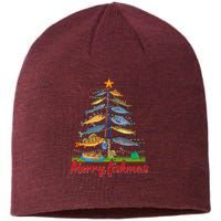 Merry Fishmas Funny Fisher Christmas Tree Fishing Pajama Sustainable Beanie