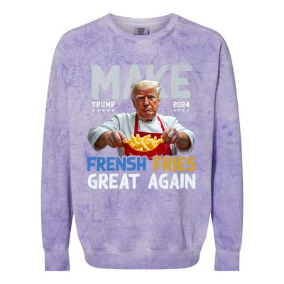 Make Fresh Fries Great Again 2024 Slogan Colorblast Crewneck Sweatshirt