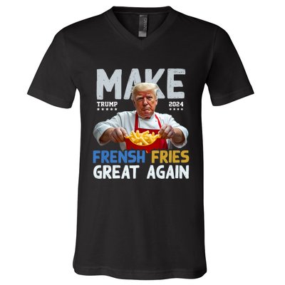 Make Fresh Fries Great Again 2024 Slogan V-Neck T-Shirt