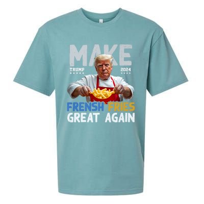 Make Fresh Fries Great Again 2024 Slogan Sueded Cloud Jersey T-Shirt