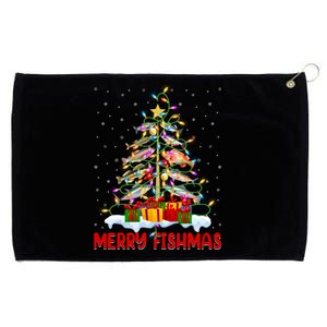 Merry Fishmas Funny Christmas Tree Fishing Lover Meaningful Gift Grommeted Golf Towel