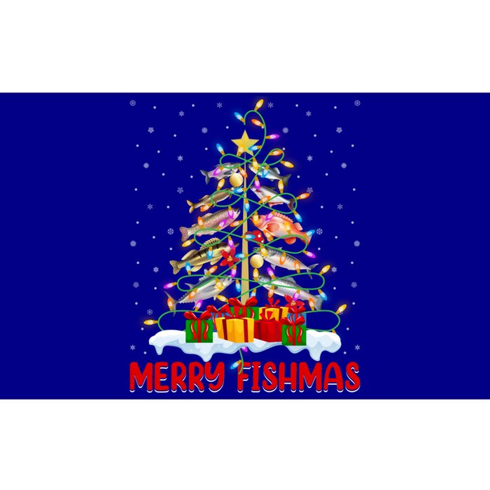 Merry Fishmas Funny Christmas Tree Fishing Lover Meaningful Gift Bumper Sticker