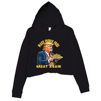 Make French Fries Great Again Graphic Crop Fleece Hoodie