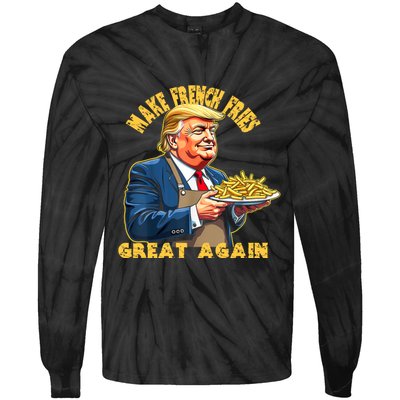 Make French Fries Great Again Graphic Tie-Dye Long Sleeve Shirt
