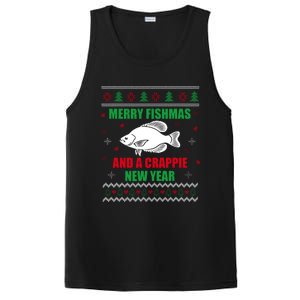 Merry Fishmas Fishing Funny Xmas Crappie For Fisherman PosiCharge Competitor Tank