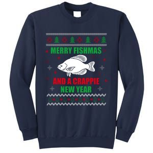 Merry Fishmas Fishing Funny Xmas Crappie For Fisherman Sweatshirt