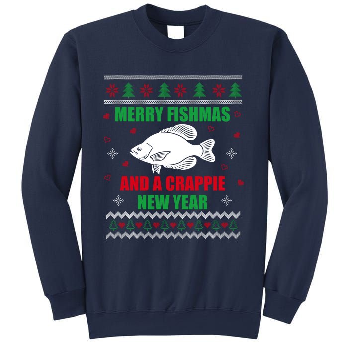 Merry Fishmas Fishing Funny Xmas Crappie For Fisherman Sweatshirt