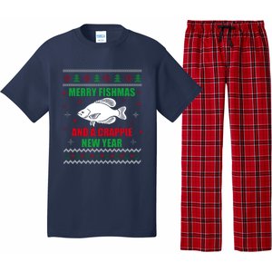 Merry Fishmas Fishing Funny Xmas Crappie For Fisherman Pajama Set