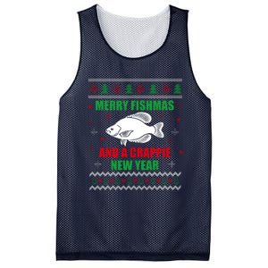 Merry Fishmas Fishing Funny Xmas Crappie For Fisherman Mesh Reversible Basketball Jersey Tank