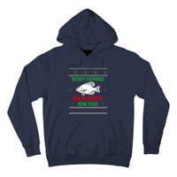 Merry Fishmas Fishing Funny Xmas Crappie For Fisherman Tall Hoodie