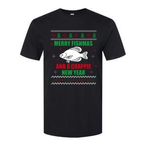 Merry Fishmas Fishing Funny Xmas Crappie For Fisherman Softstyle CVC T-Shirt