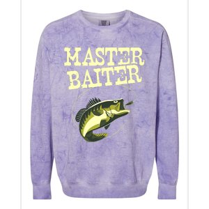 Masterbaiter Funny Fishing Fisherman Fish Master Baiter Colorblast Crewneck Sweatshirt