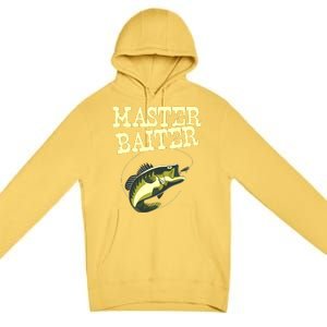 Masterbaiter Funny Fishing Fisherman Fish Master Baiter Premium Pullover Hoodie