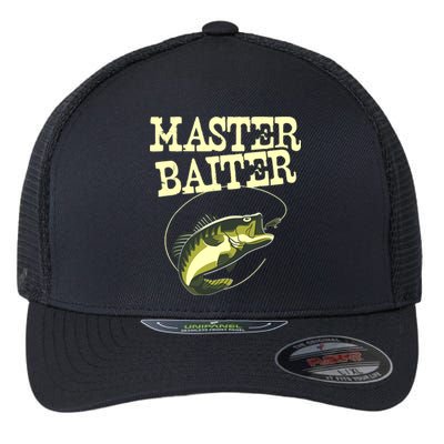 Masterbaiter Funny Fishing Fisherman Fish Master Baiter Flexfit Unipanel Trucker Cap