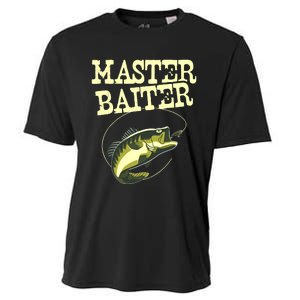 Masterbaiter Funny Fishing Fisherman Fish Master Baiter Cooling Performance Crew T-Shirt