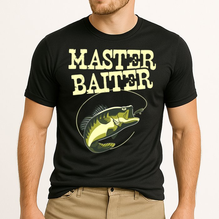 Masterbaiter Funny Fishing Fisherman Fish Master Baiter Cooling Performance Crew T-Shirt