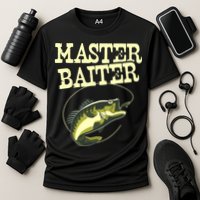 Masterbaiter Funny Fishing Fisherman Fish Master Baiter Cooling Performance Crew T-Shirt