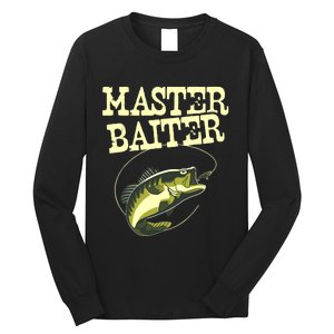 Masterbaiter Funny Fishing Fisherman Fish Master Baiter Long Sleeve Shirt