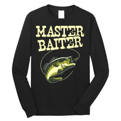 Masterbaiter Funny Fishing Fisherman Fish Master Baiter Long Sleeve Shirt
