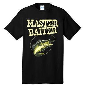 Masterbaiter Funny Fishing Fisherman Fish Master Baiter Tall T-Shirt