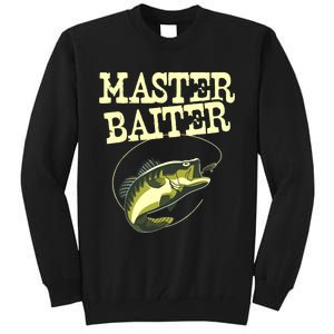 Masterbaiter Funny Fishing Fisherman Fish Master Baiter Tall Sweatshirt