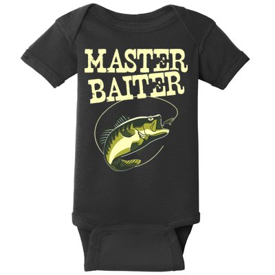 Masterbaiter Funny Fishing Fisherman Fish Master Baiter Baby Bodysuit
