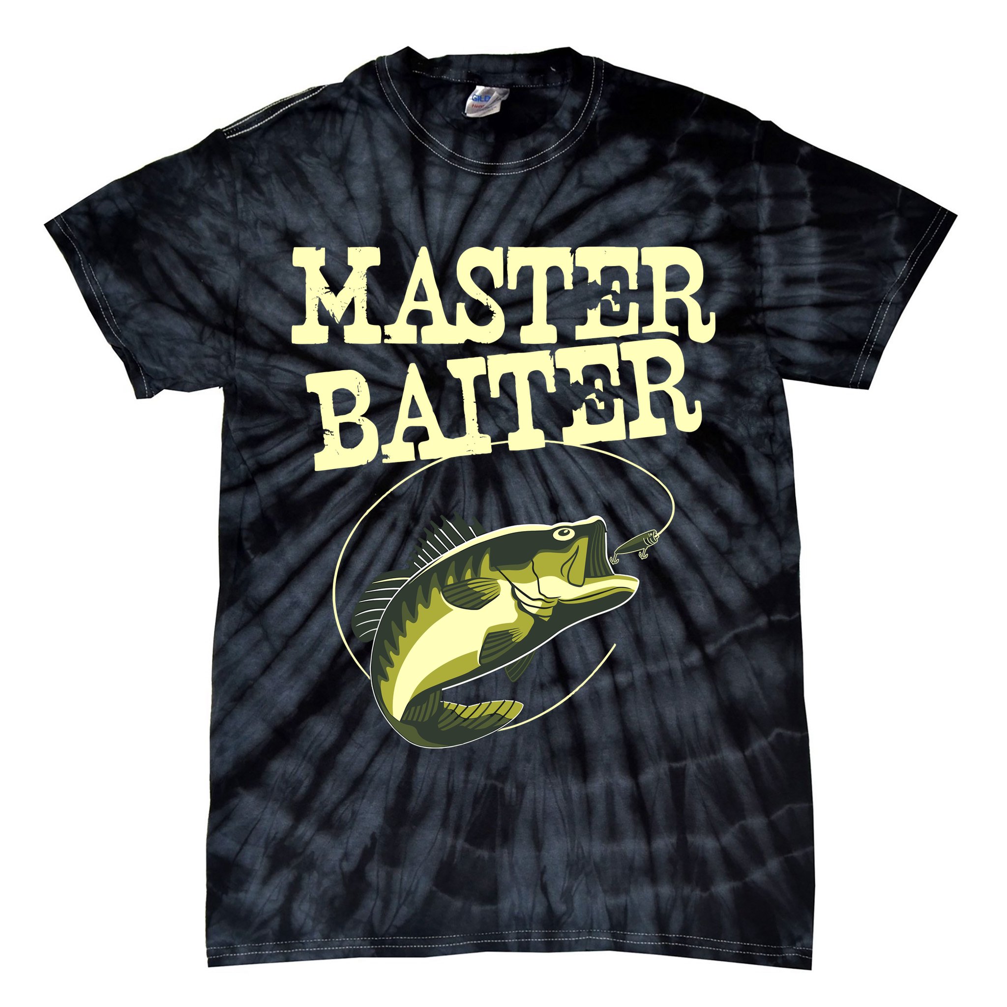 Masterbaiter Funny Fishing Fisherman Fish Master Baiter Tie-Dye T-Shirt