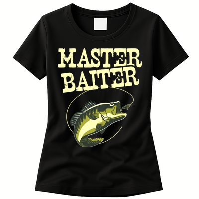 Masterbaiter Funny Fishing Fisherman Fish Master Baiter Womens T-Shirt