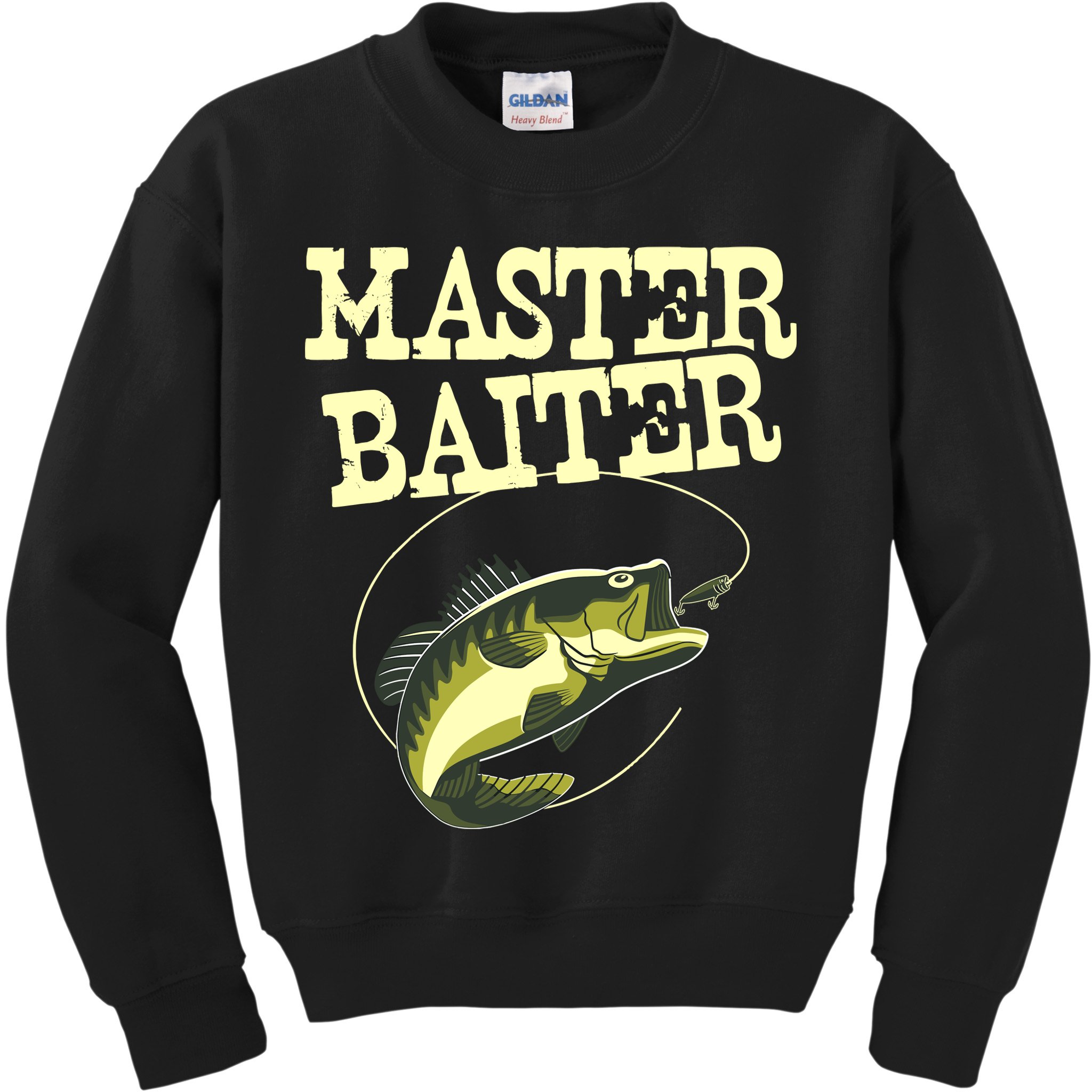 Masterbaiter Funny Fishing Fisherman Fish Master Baiter Kids Sweatshirt