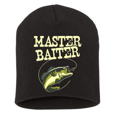Masterbaiter Funny Fishing Fisherman Fish Master Baiter Short Acrylic Beanie