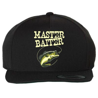 Masterbaiter Funny Fishing Fisherman Fish Master Baiter Wool Snapback Cap