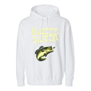 Masterbaiter Funny Fishing Fisherman Fish Master Baiter Garment-Dyed Fleece Hoodie