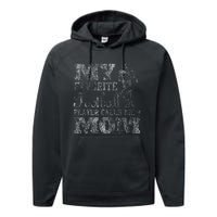 My Favorite Football Player Calls Me Mom Performance Fleece Hoodie