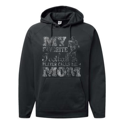 My Favorite Football Player Calls Me Mom Performance Fleece Hoodie