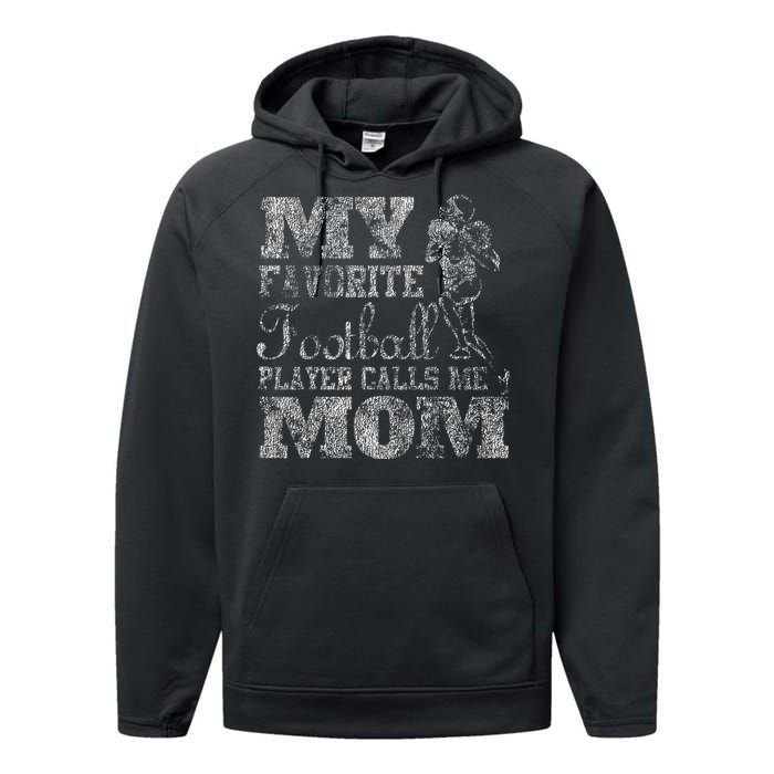 My Favorite Football Player Calls Me Mom Performance Fleece Hoodie