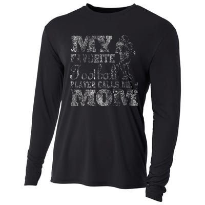 My Favorite Football Player Calls Me Mom Cooling Performance Long Sleeve Crew