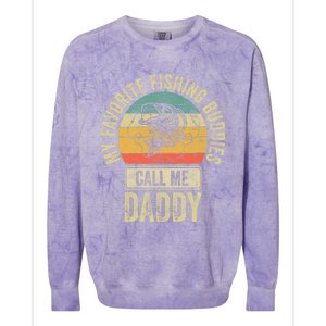 My Favorite Fishing Buddies Call Me Daddy Meaningful Gift Fisher Meaningful Gift Colorblast Crewneck Sweatshirt